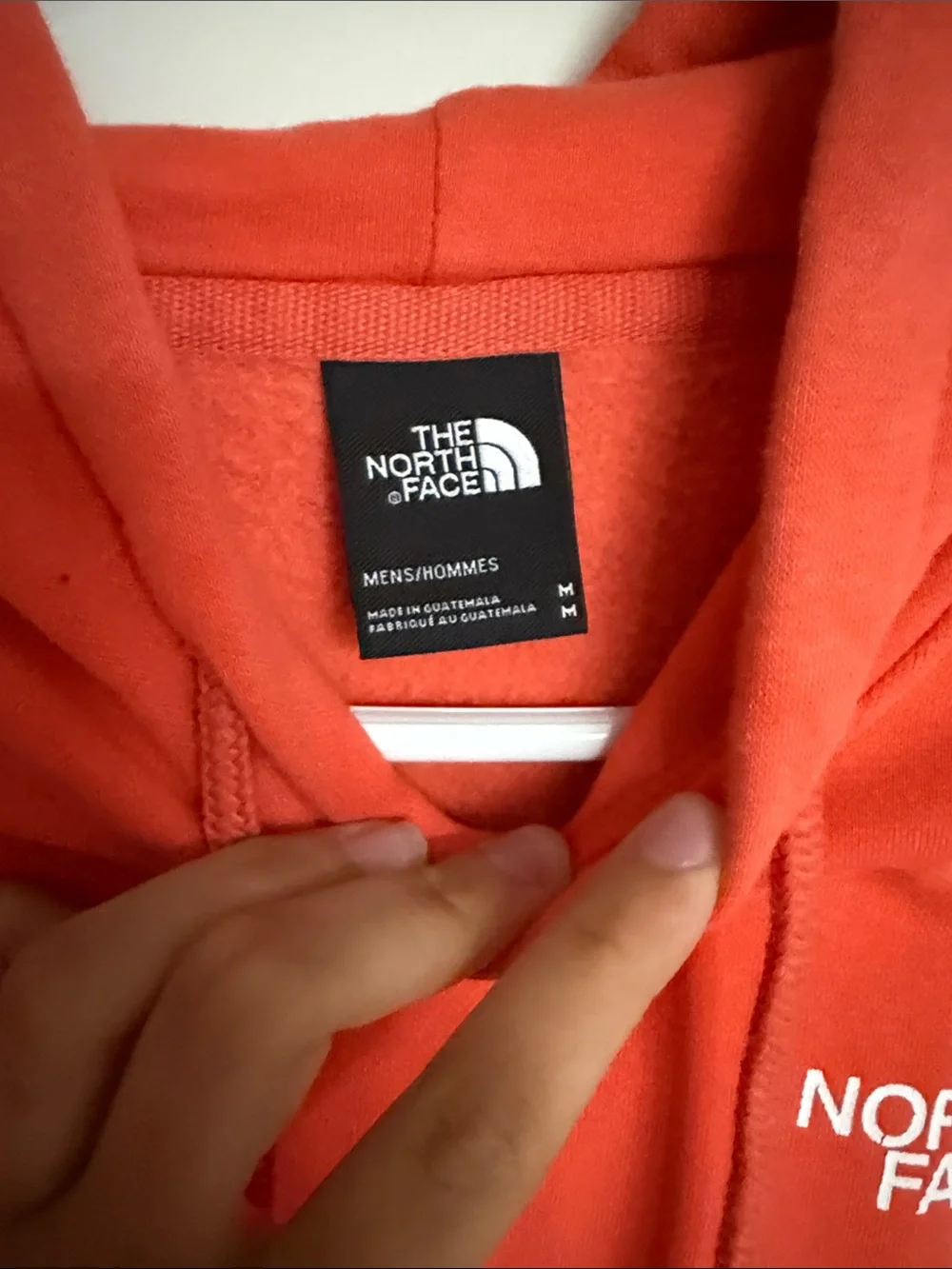 The North Face Men's Orange Hoodie Sweatshirt